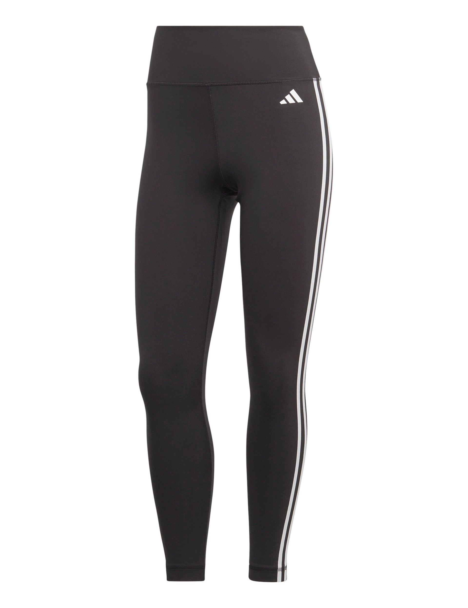Train Essentials 3-Stripes High Waisted 7/8 Leggings - Black