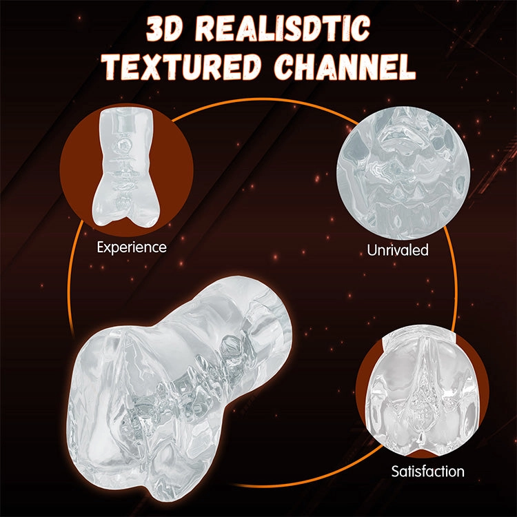 Transparent Dual-Entry Male Masturbator (Mini)