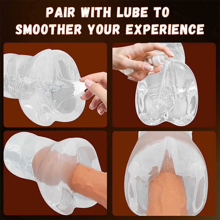 Transparent Dual-Entry Male Masturbator (Mini)