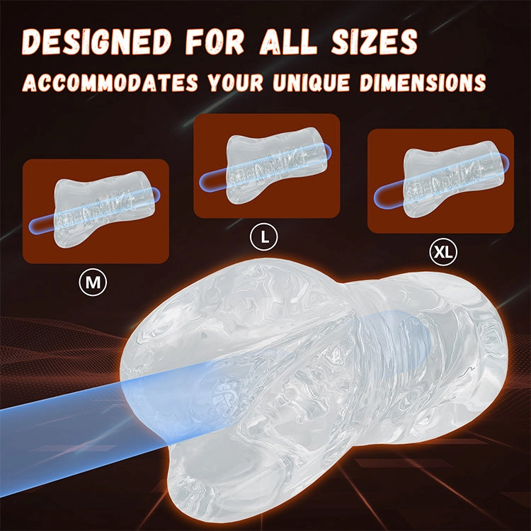 Transparent Dual-Entry Male Masturbator (Mini)