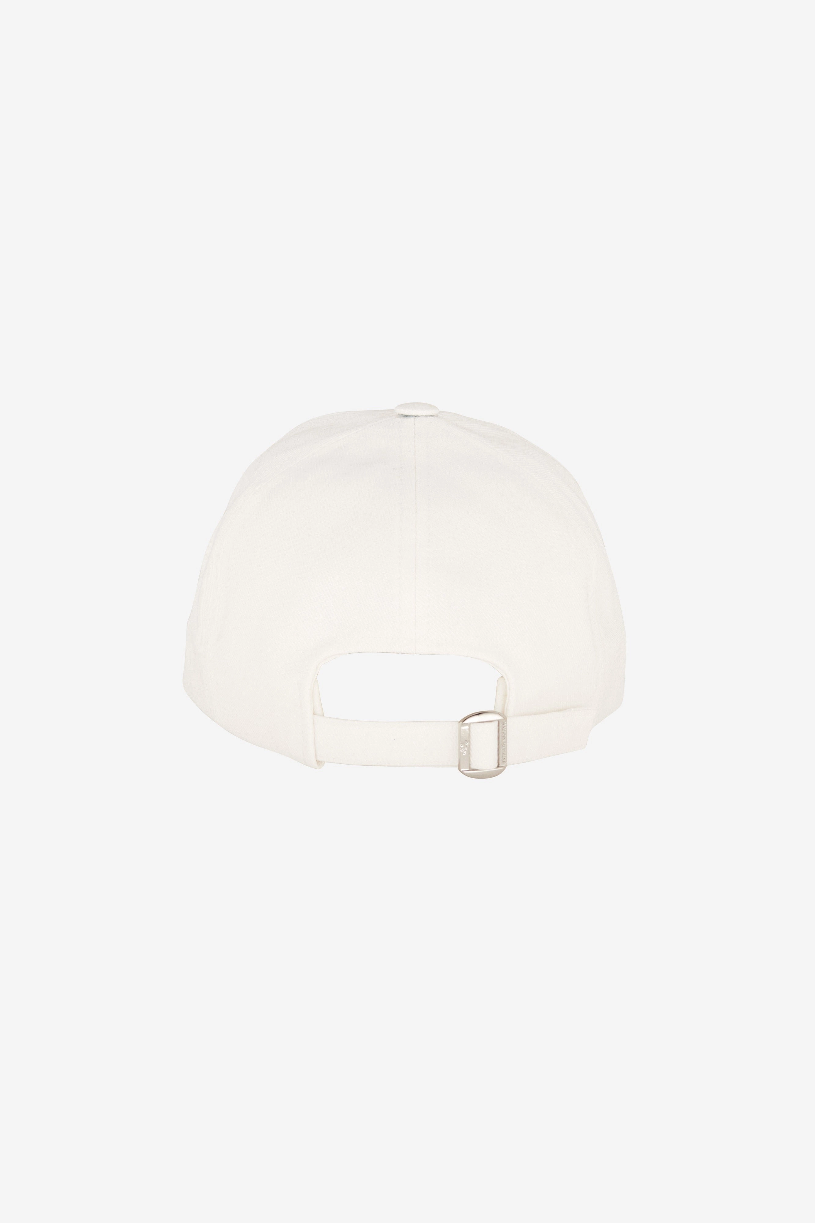 UNISEX LARGE FOX HEAD EMBROIDERY 6P CAP WHITE