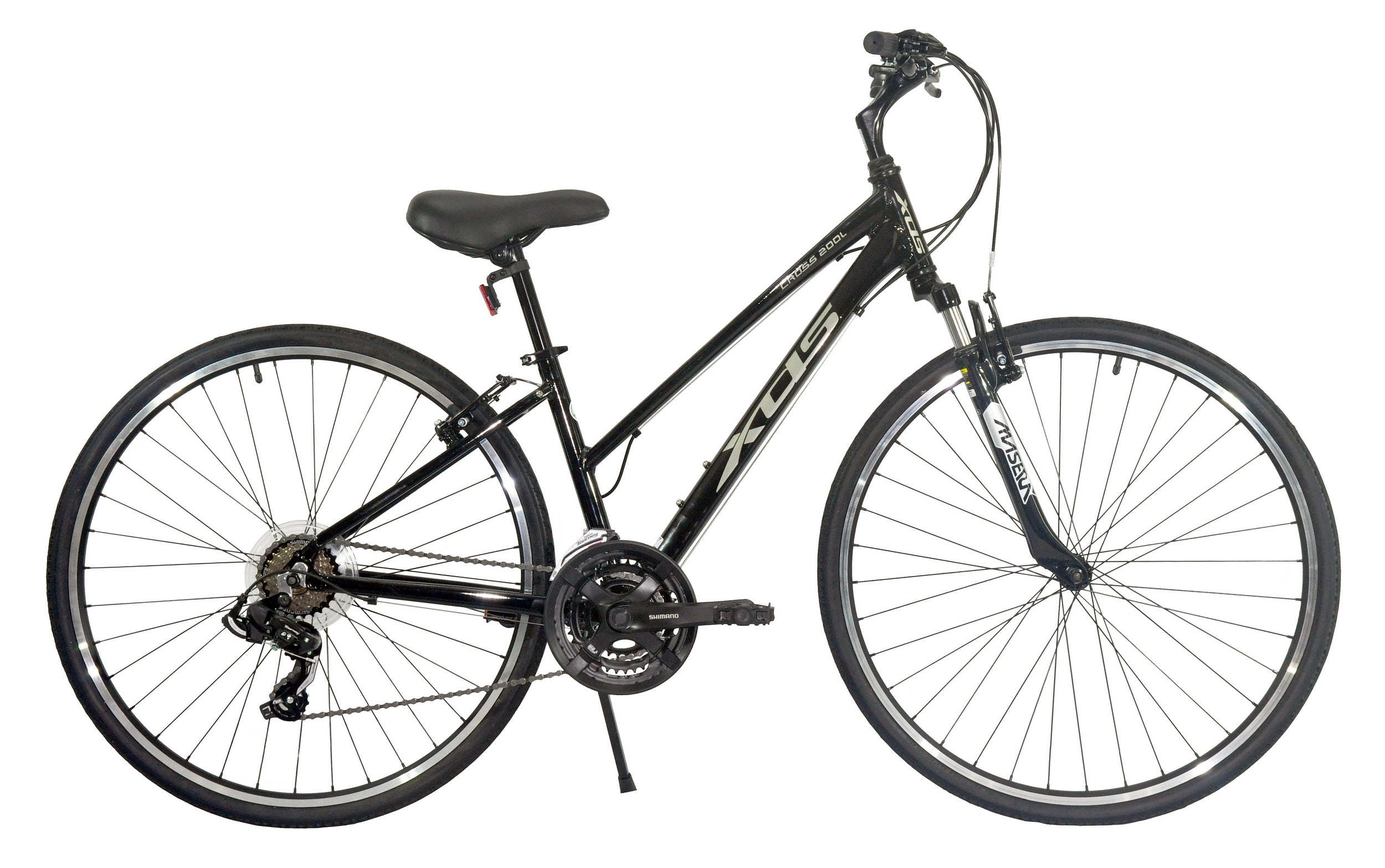 XDS Cross 200 21sp 700C Step-Through Comfort Hybrid Bike // Jet Black