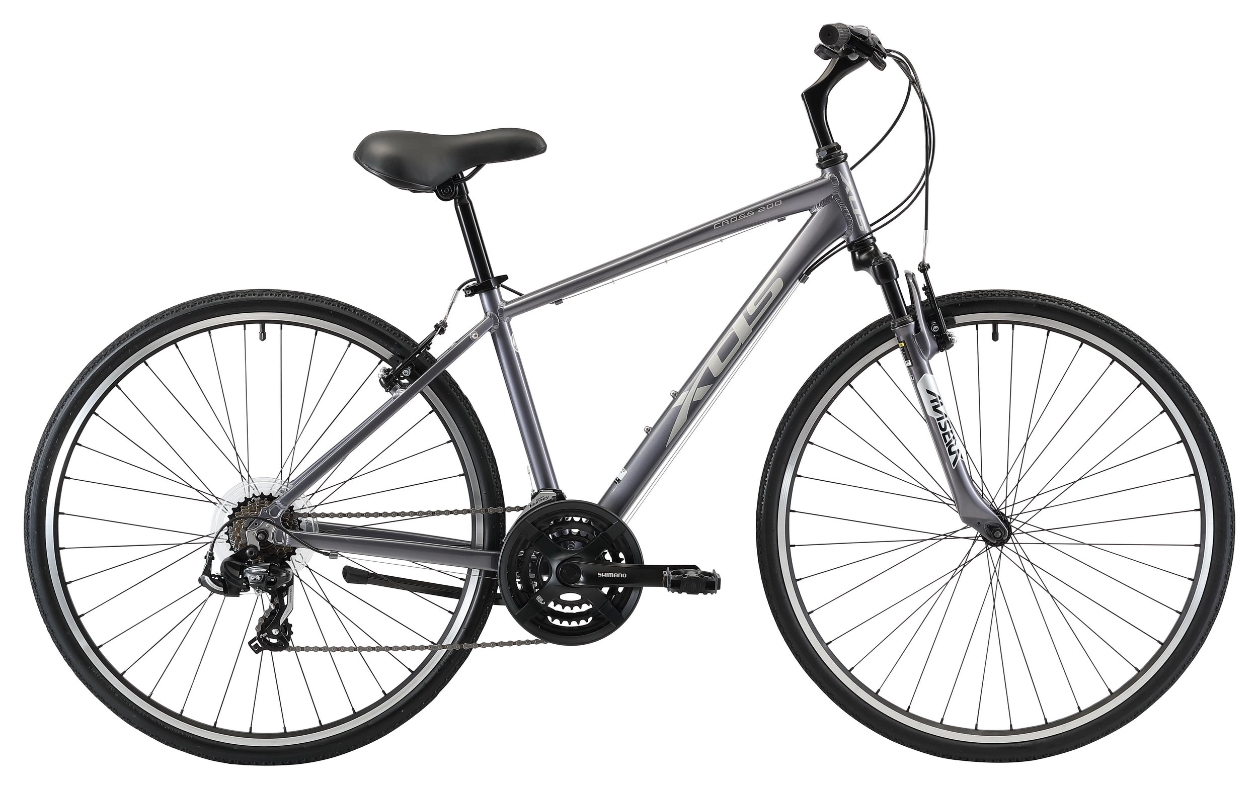 XDS Cross 200 21sp Comfort Hybrid Bike //  Graphite